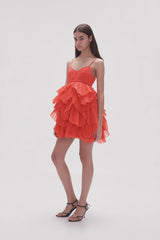 Elsie Pleat Mini Dress