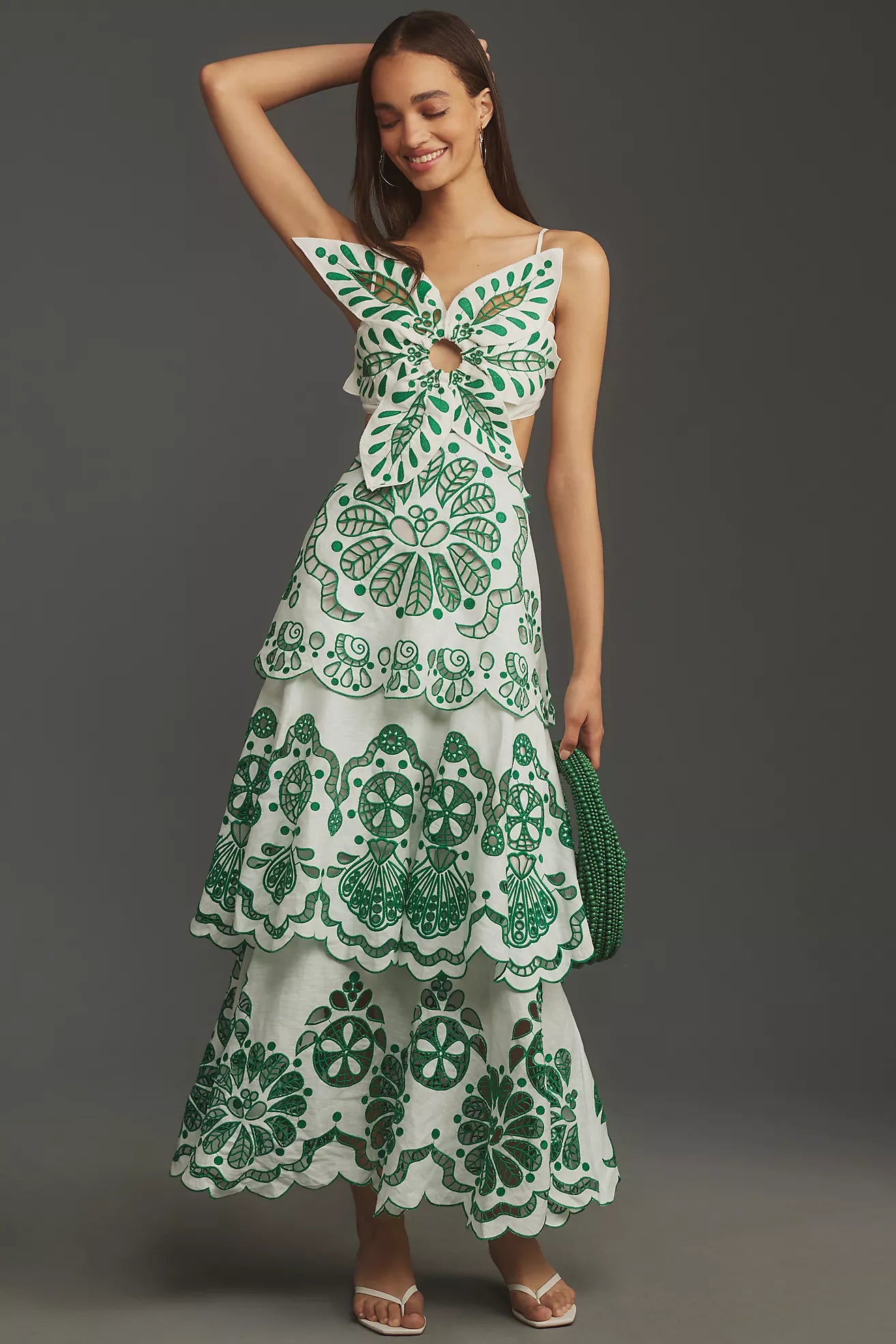 FLOWERS RICHELIEU BLUE SKIRT