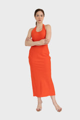 Orange Melfi Maxi Dress