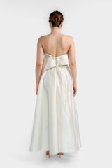 Satin Off Shoulder Gown