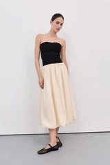 Len Strapless Midi Dress