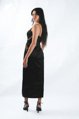Custom Draped Chain Midi Dress