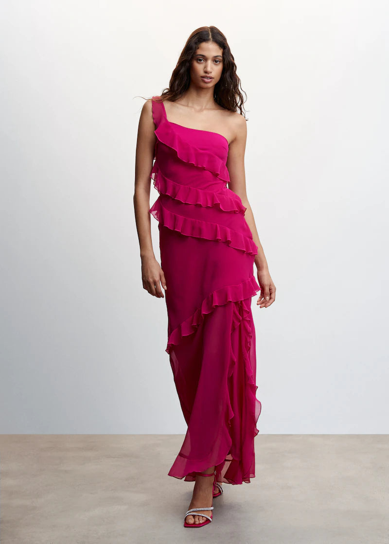 Asymmetric Ruffle Dress – RNT Wardrobe