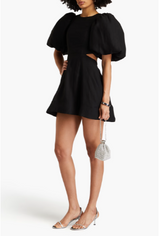 Bouquet cutout crepe minidress