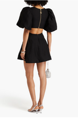Bouquet cutout crepe minidress