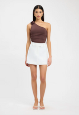 One Shoulder Rose Top