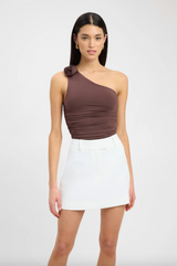 One Shoulder Rose Top