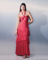 Halter Dress with Ruffles