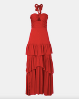 Halter Dress with Ruffles