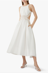 Botanical Trim Midi Dress