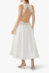 Botanical Trim Midi Dress