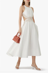 Botanical Trim Midi Dress