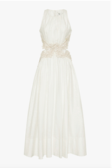 Botanical Trim Midi Dress