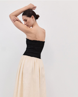 Len Strapless Midi Dress