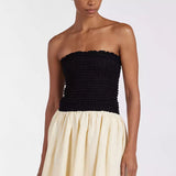 Len Strapless Midi Dress