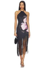 Deirdre Halter Midi Dress