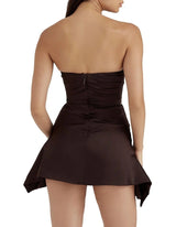 Jasmine Draped Strapless Corset Dress