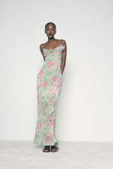 Floral Cowl Maxi Dress
