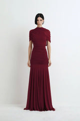 One Shoulder Ruched Gown