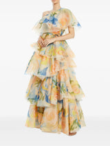 Paloma One Shoulder Ruffled Gown
