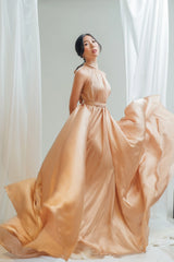 Erika Halter Silk Satin Gown