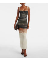 Breeze Ruched Mesh Dress