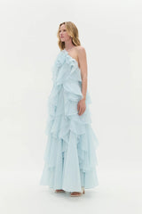 Silver Blue Pandorea Layered Maxi Dress