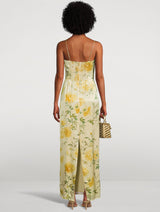 Honeyglow Floral Frankie Satin Midi Dress