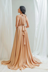 Erika Halter Silk Satin Gown