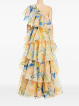 Paloma One Shoulder Ruffled Gown