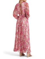 Ally Long Sleeve Plisse Maxi Dress