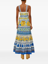 Zuli Printed Top and Maxi Skirt Set