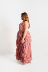 Custom Tulle Ruffle Gown