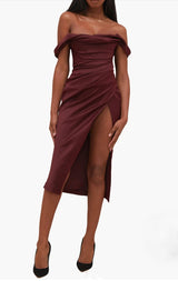 Rhoda Raisin Off Shoulder Corset Dress