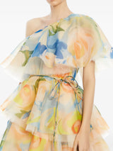 Paloma One Shoulder Ruffled Gown