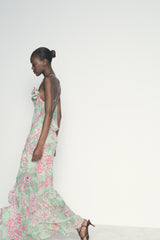 Floral Cowl Maxi Dress