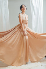 Erika Halter Silk Satin Gown