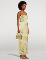 Honeyglow Floral Frankie Satin Midi Dress