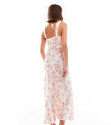 Sweetheart Neckline Floral Dress