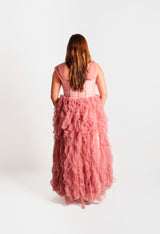 Custom Tulle Ruffle Gown