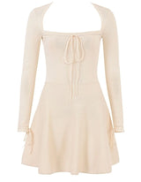 Caprice Cream Dainty Knit Mini Dress