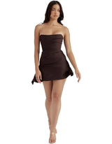 Jasmine Draped Strapless Corset Dress