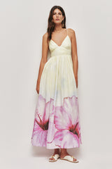 Vacation Maxi Dress in Ombre Hibiscus