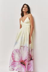 Vacation Maxi Dress in Ombre Hibiscus