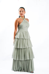 Halter Tiered Gown