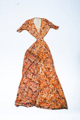 Floral Cut-out Maxi Dress