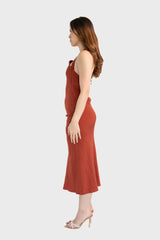 Oblique Midi Dress Jasper