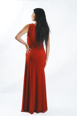 Ruched One Shoulder Dress