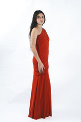 Ruched One Shoulder Dress