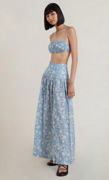 Floral Skies Maxi Skirt and Bodice Set